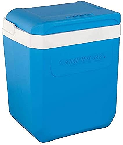 Campingaz Icetime Plus 26L, passive Kühlbox, Thermobox mit 26 L Fassungsvermögen, Eisbox mit PU-Vollschaumkern-Füllung hält Essen und Getränke bis zu 24h kühl, Blau