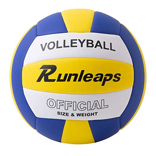 Runleaps Volleyball, Beachvolleyball Weicher Touch Volley Ball Training für Beach Outdoor Indoor Spiel, Größe 5